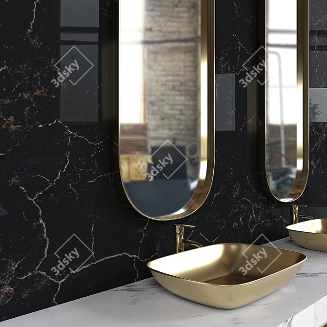 Contemporary Bathroom Furniture Set 3D model image 8