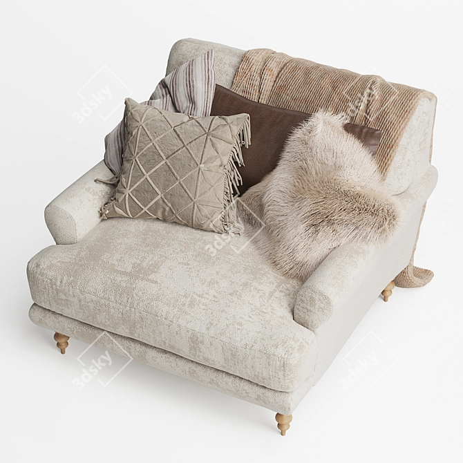 Maxwell Luxe Armchair 3D model image 4