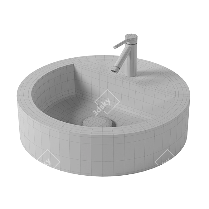 Duravit Stark 1 Washbasin Set 3D model image 4