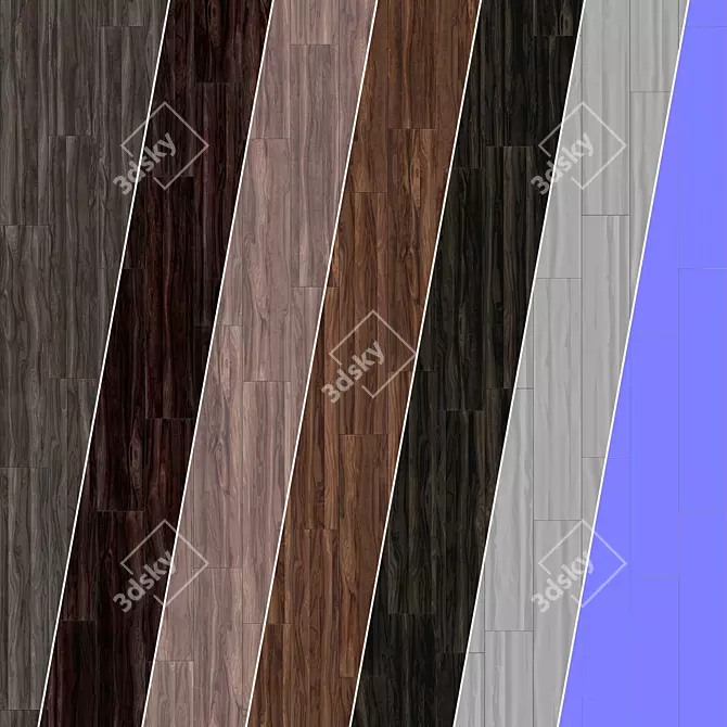 Parquet 4K Chevron 3D model image 4