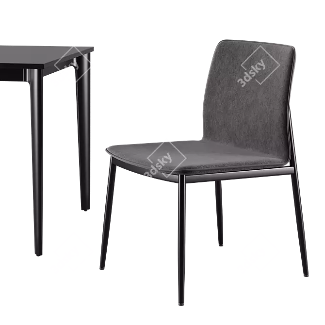 Modern BoConcept Torino Chair & Newport Table Set 3D model image 3