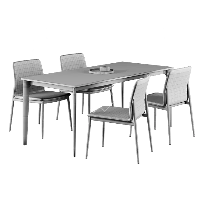 Modern BoConcept Torino Chair & Newport Table Set 3D model image 4