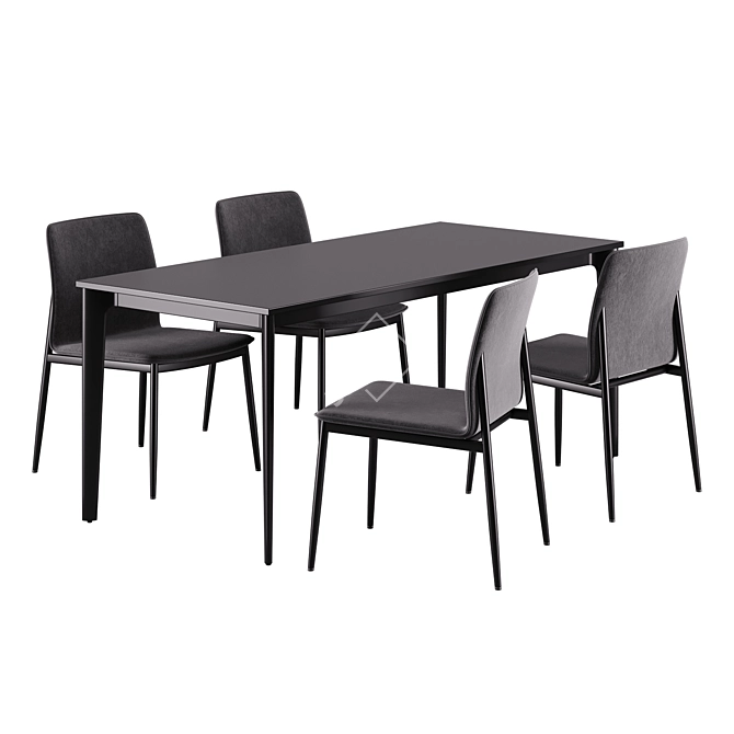 Modern BoConcept Torino Chair & Newport Table Set 3D model image 6