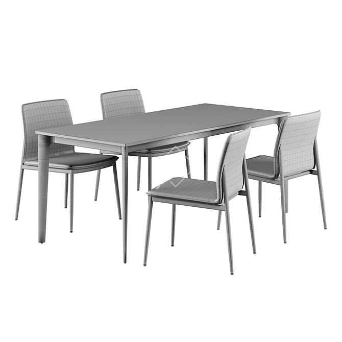 Modern BoConcept Torino Chair & Newport Table Set 3D model image 9