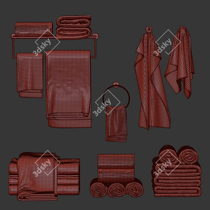 Squid Game Inspired Towel Set 3D model image 6