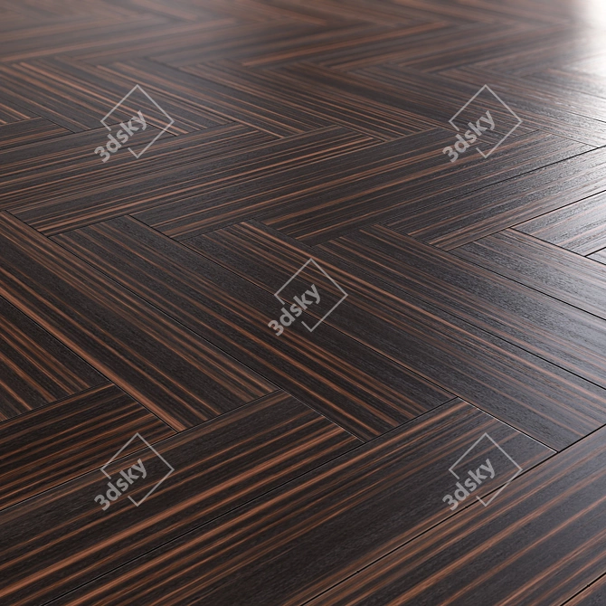 Elegant Herringbone Parquet | 5 Colors 3D model image 2