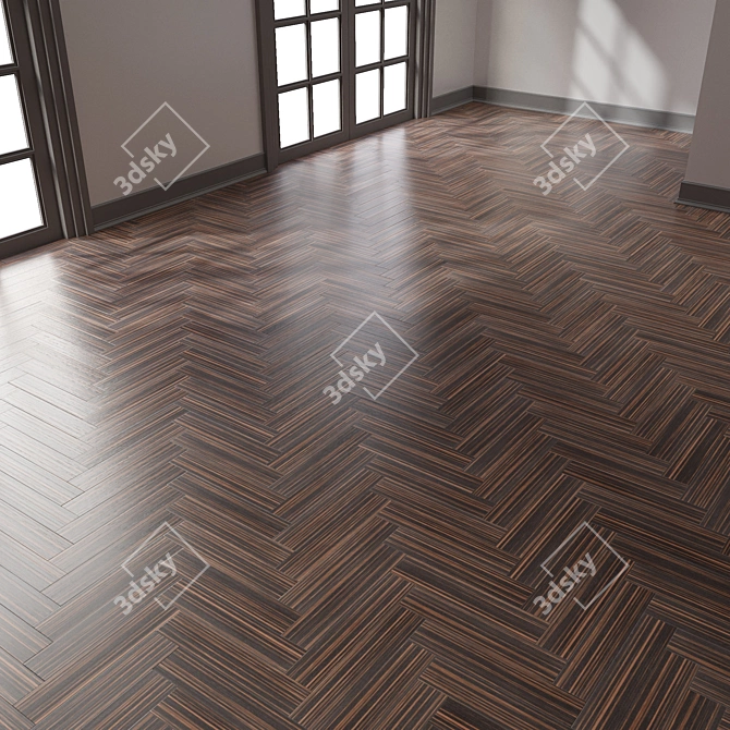 Elegant Herringbone Parquet | 5 Colors 3D model image 3