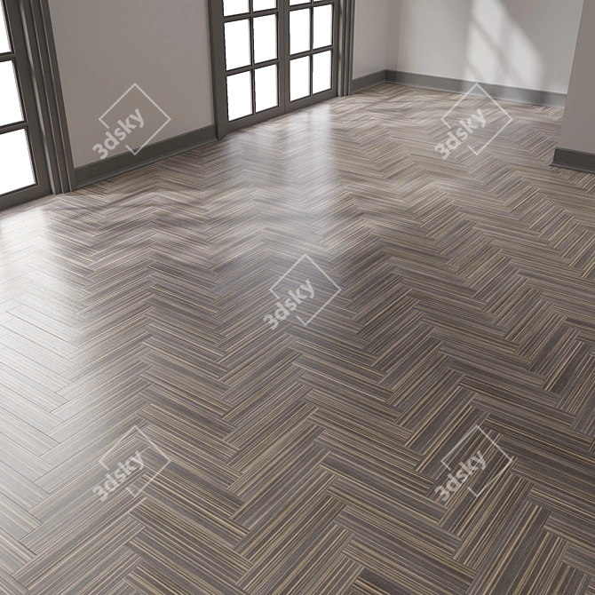 Elegant Herringbone Parquet | 5 Colors 3D model image 6