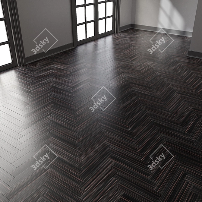 Elegant Herringbone Parquet | 5 Colors 3D model image 7