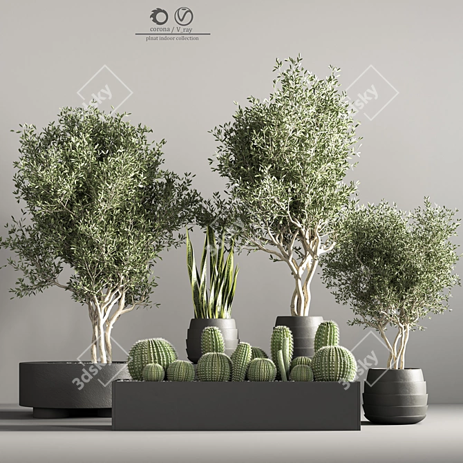 Premium Indoor Plant Stand - Minimalist Design 3D model image 1