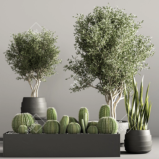 Premium Indoor Plant Stand - Minimalist Design 3D model image 2