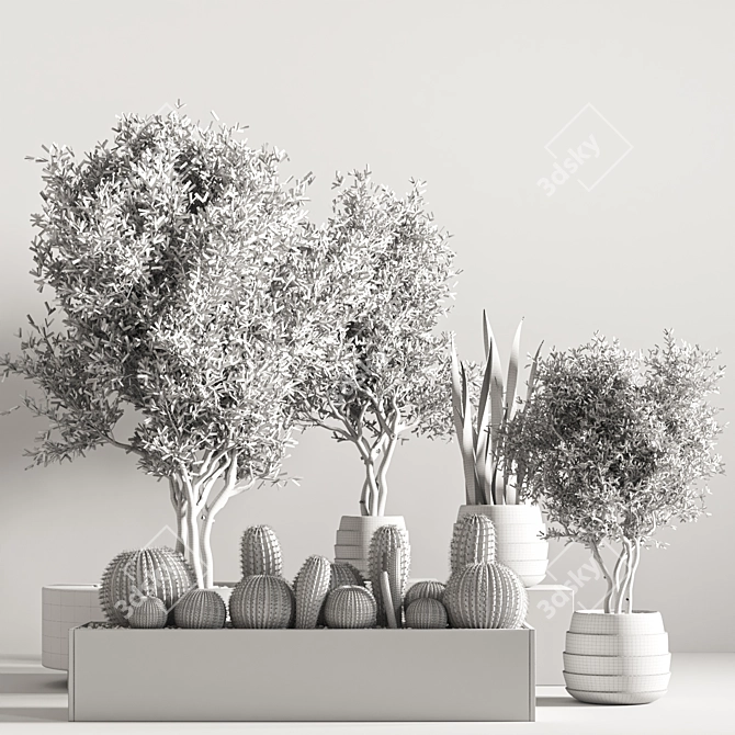 Premium Indoor Plant Stand - Minimalist Design 3D model image 6