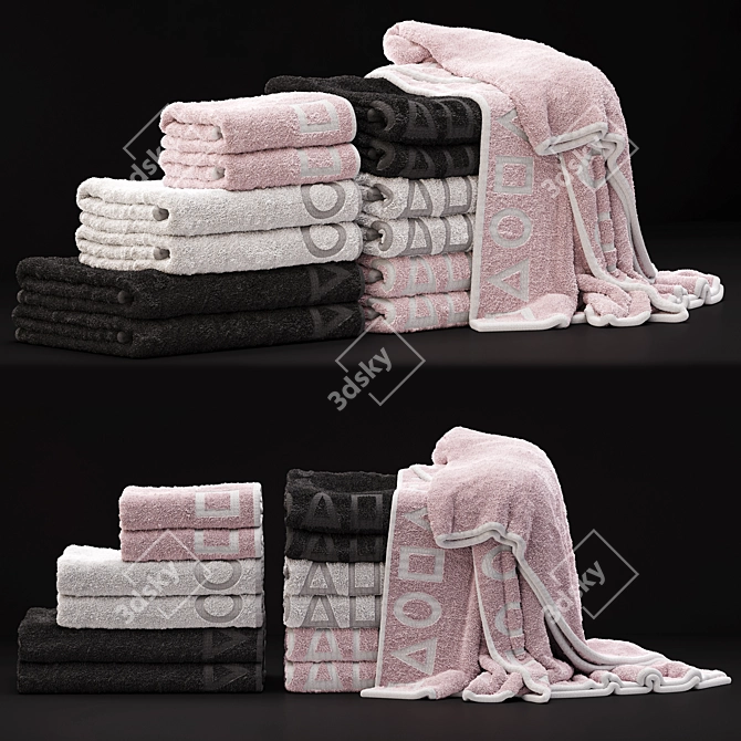 Squid Game Towel Set 3D model image 1