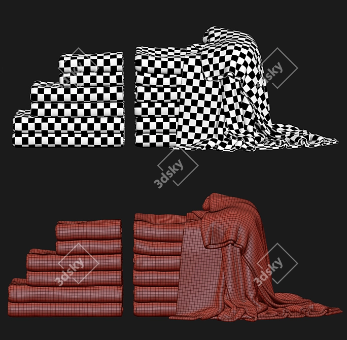 Squid Game Towel Set 3D model image 2