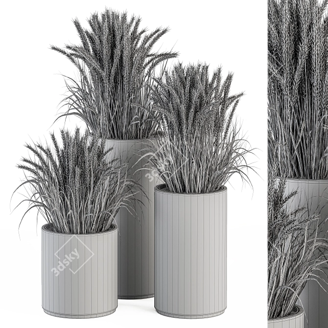 315-Piece Outdoor Wheat Bush Set 3D model image 3