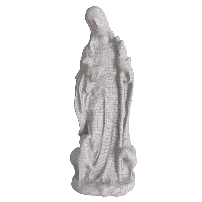 Divine Shepherd: Jesus Statues. 3D model image 6