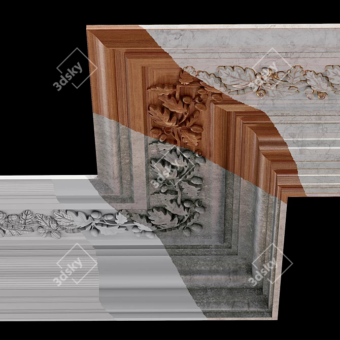 Elegant Moulding: Versatile Decor Detail 3D model image 4