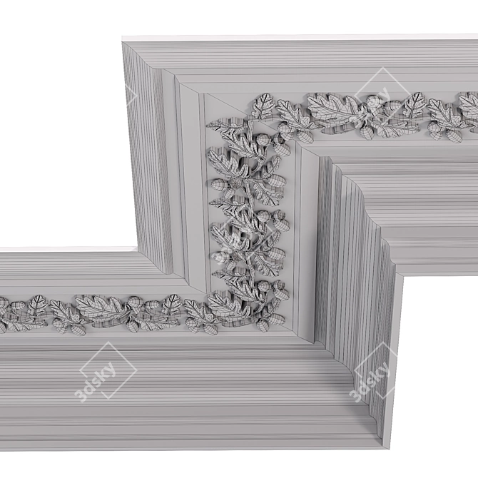 Elegant Moulding: Versatile Decor Detail 3D model image 6