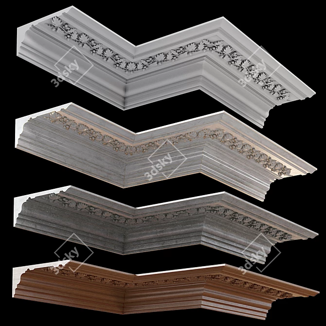 Elegant Moulding: Versatile Decor Detail 3D model image 7