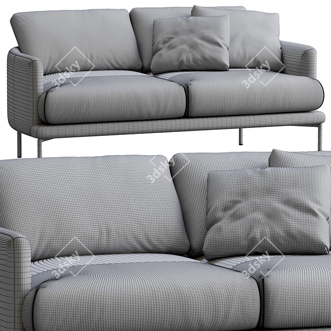 LaForma Sofa Rave: Sleek Modern Design 3D model image 3