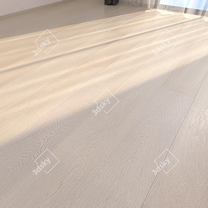 Bianco Sardegna Parquet: HD Textured Flooring 3D model image 1