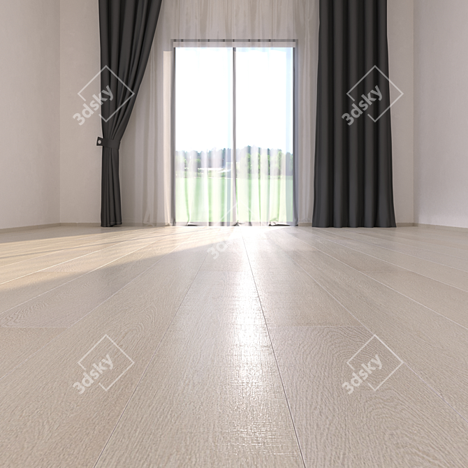 Bianco Sardegna Parquet: HD Textured Flooring 3D model image 2