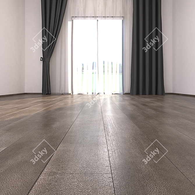 Bronze Parquet: HD Textured Flooring 3D model image 2