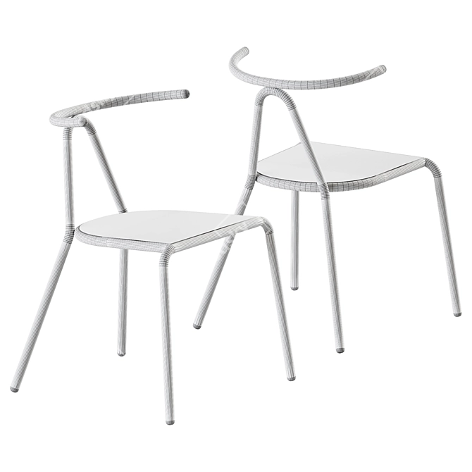 Modern Ash Chair: B-Line Toro 3D model image 3