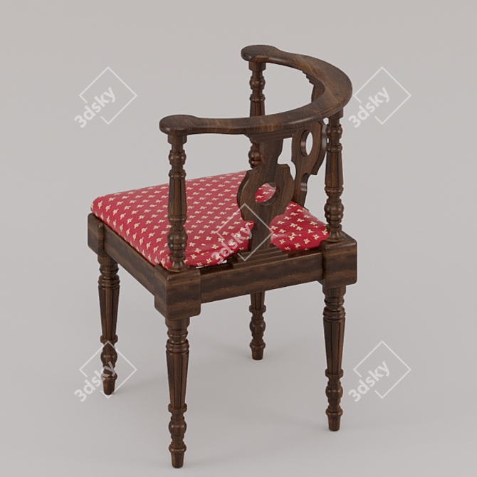 Title: Elegant Aristocratic Baron Armchair 3D model image 2