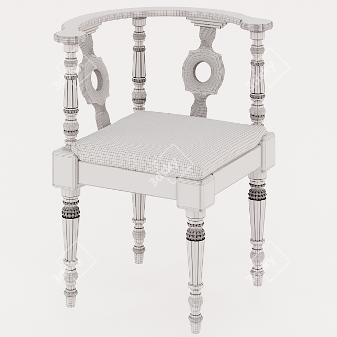 Title: Elegant Aristocratic Baron Armchair 3D model image 4