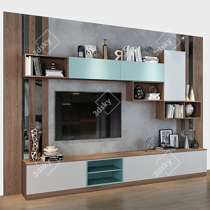 Sleek TV Wall Set 179 3D model image 3