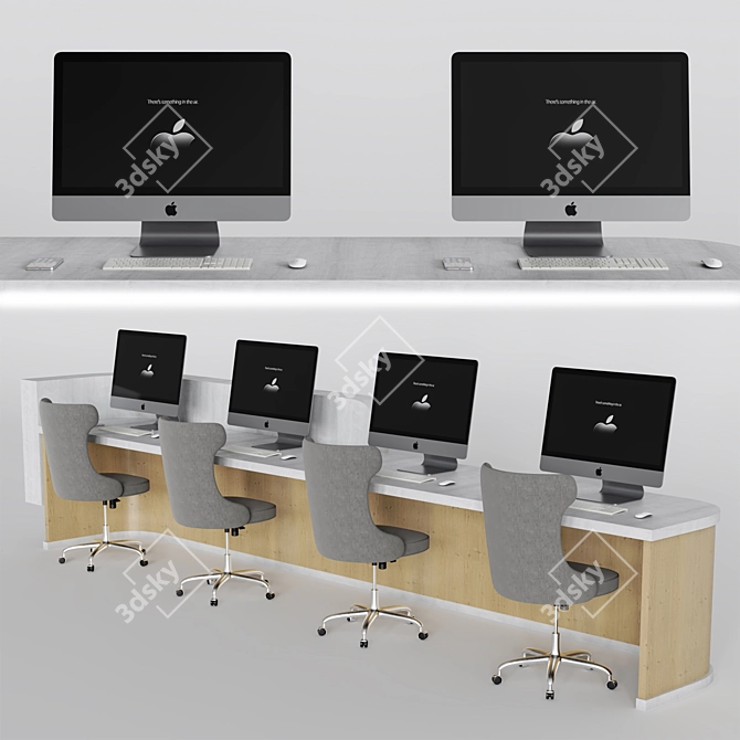 Modern Office Furniture Set 3D model image 3