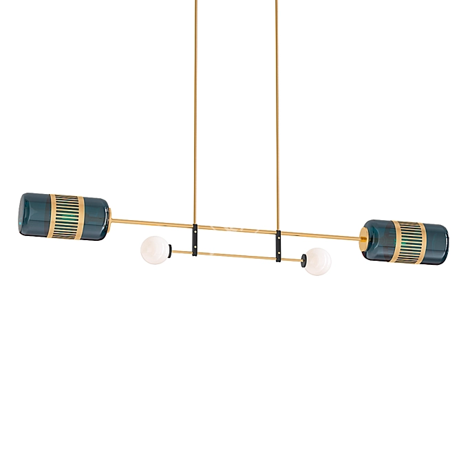 Sleek Lizak Pendant Light 3D model image 1