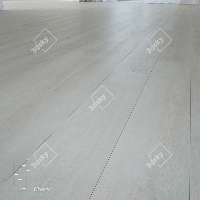 St. Moritz Oak Flooring: High-Quality Wood Textures & Tiled Design 3D model image 1
