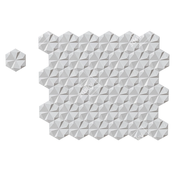 Magnificent 3D Wall Tiles 3D model image 3