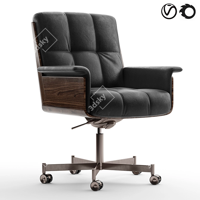  Modern Minotti Daiki Studio Chair 3D model image 1