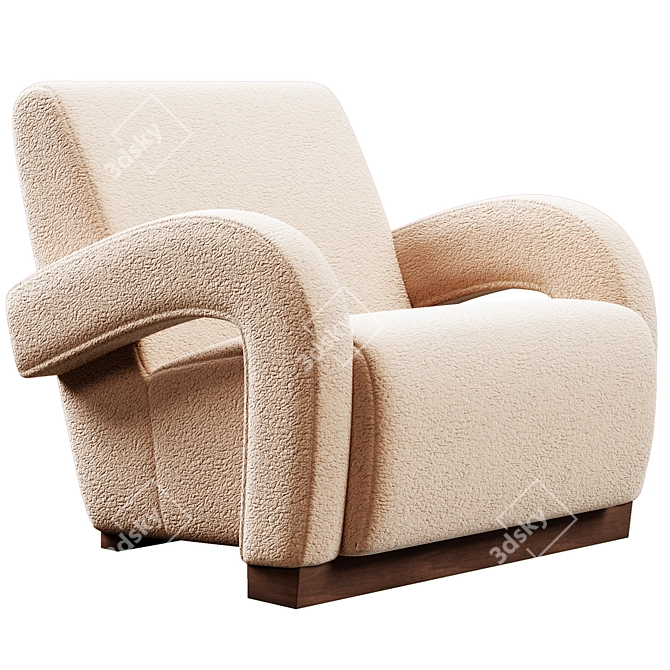 Mod Violette Lounge Chair 3D model image 1