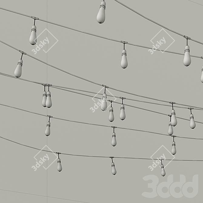 Customizable LED Garland Lights 3D model image 3