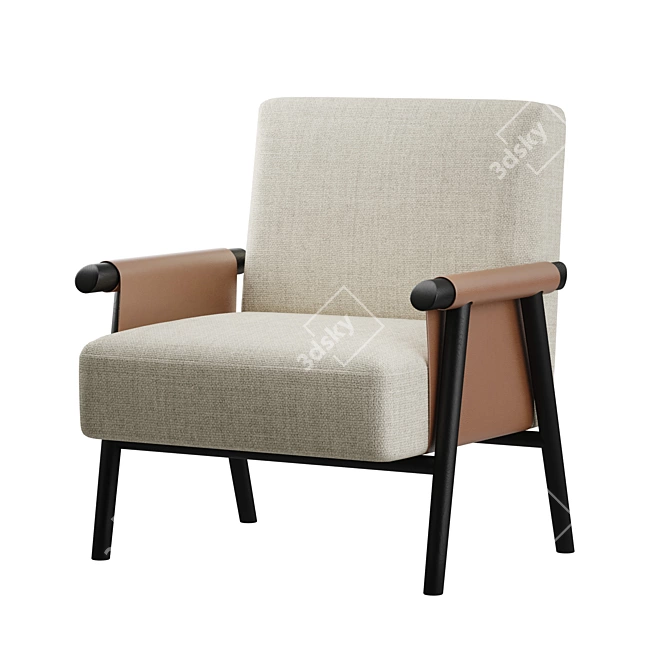 Olivya Stone Toro Chair: Modern Elegance 3D model image 1