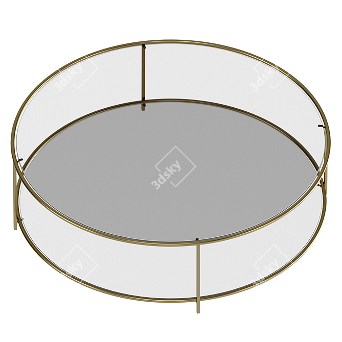 Elegant Sybil Glass Coffee Table 3D model image 2