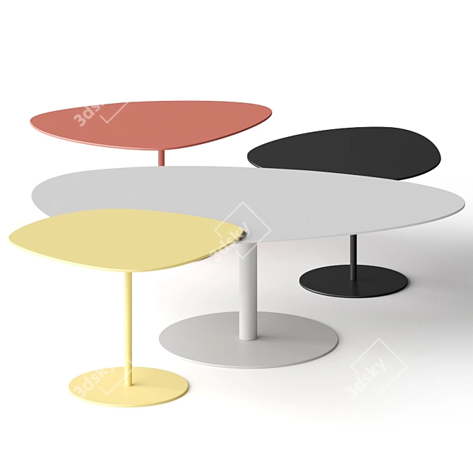 Versatile XL Combination Coffee Tables 3D model image 1