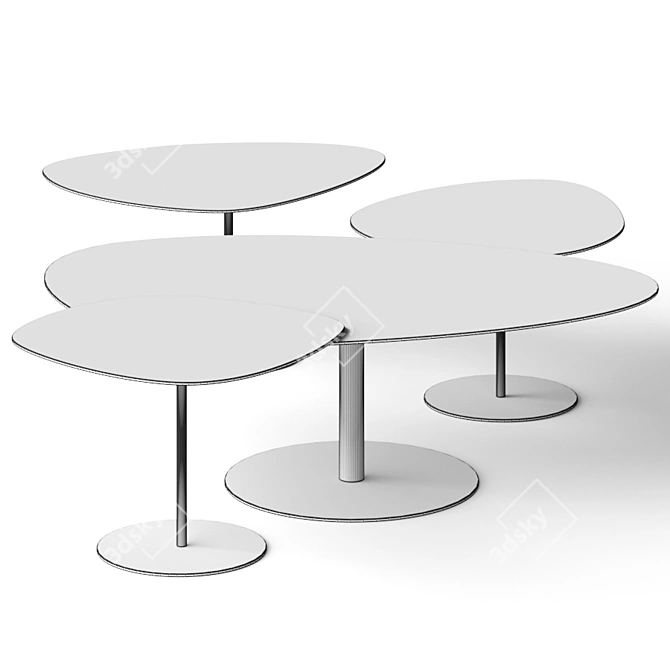 Versatile XL Combination Coffee Tables 3D model image 2