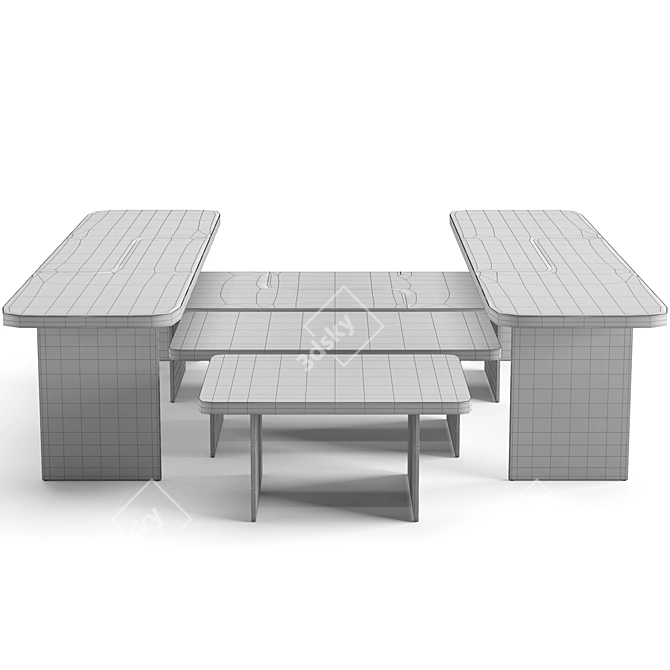 Elegant Minotti Clive Coffee Tables 3D model image 2