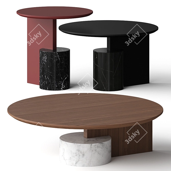 Sengu Coffee Tables: Stylish and Versatile Options 3D model image 1