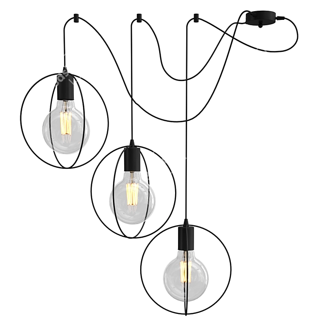 Elegant VITALUCE Pendant Light 3D model image 1