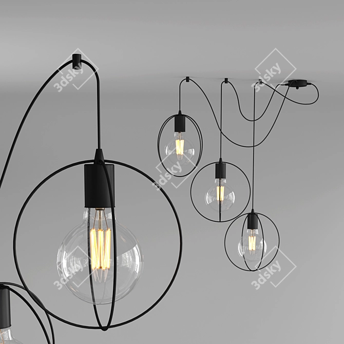 Elegant VITALUCE Pendant Light 3D model image 2