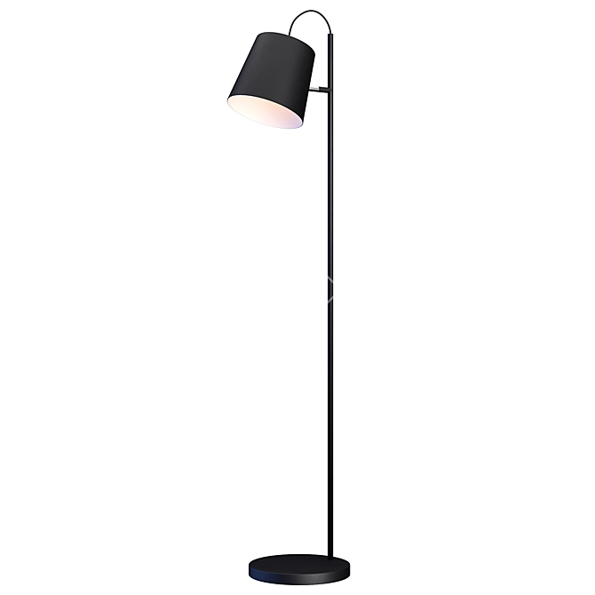 Sleek Buckle Head Floor Lamp 3D model image 1