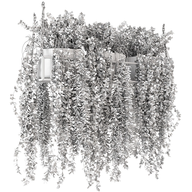 Metal Box Hanging Plants - Set 311 3D model image 6