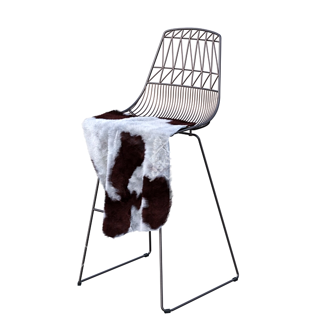 Elegant Brody Bar Chair: Sleek Design, Comfortable Seating 3D model image 3