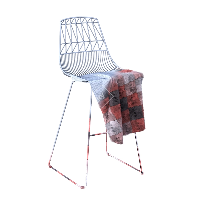 Elegant Brody Bar Chair: Sleek Design, Comfortable Seating 3D model image 5
